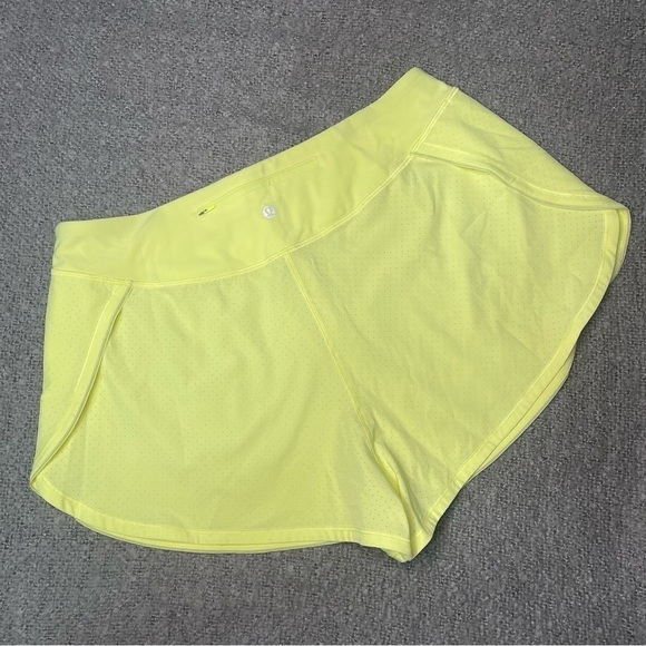 Lululemon Surefire Short High Rise Swift Shorts Florid Flash 12 - Picture 7 of 10